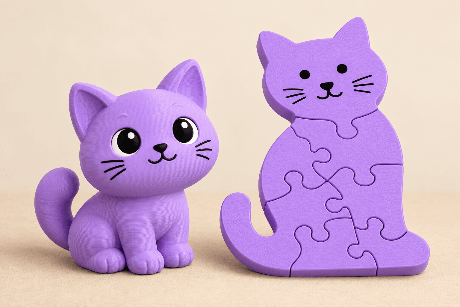 Ảnh minh họa combo mèo mini + puzzle