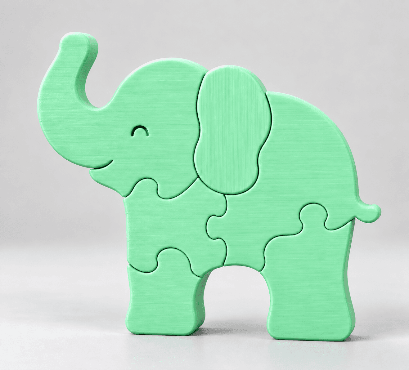 Ảnh minh họa puzzle voi xanh mint